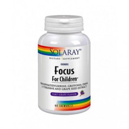 Focus For Children  Solaray  60 Comprimidos Masticables